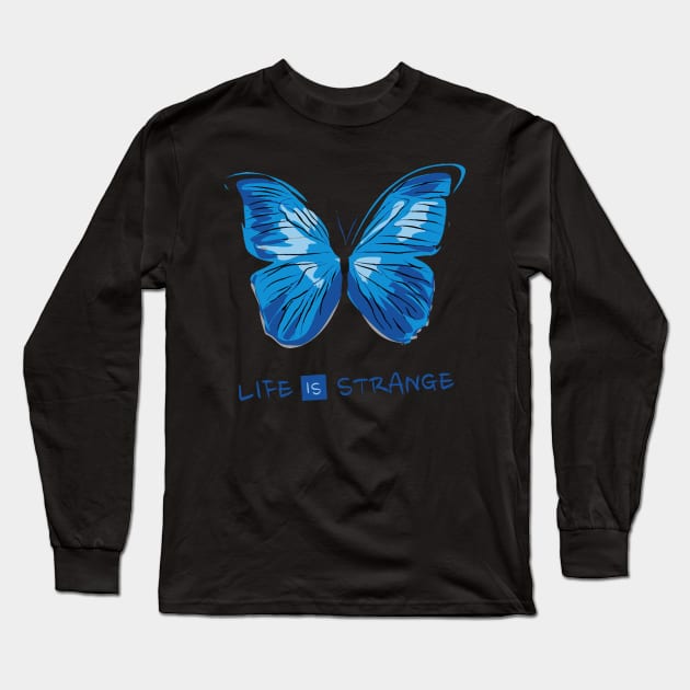 Life is Strange - Blue Butterfly Long Sleeve T-Shirt by MMXX